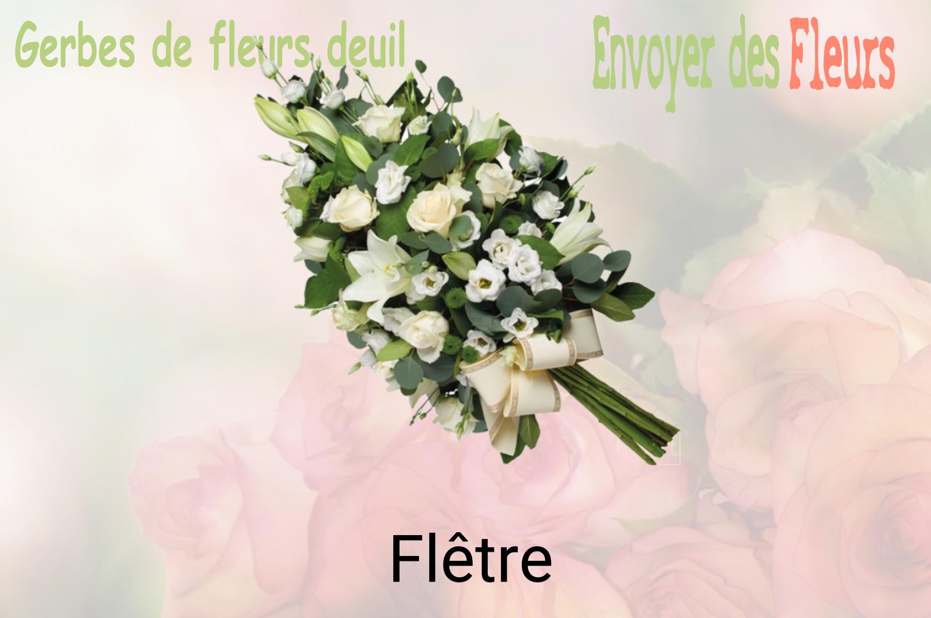Gerbe de fleurs de deuil livrée à Flêtre